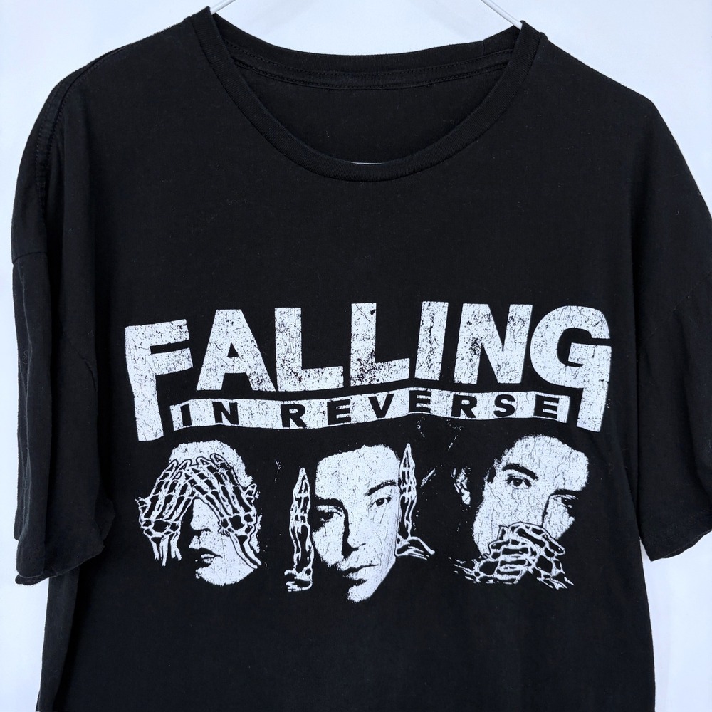 Falling In Reverse 2024 Tour T Shirt Mens XL Black Concert Tee Metal Rock Emo‎ - Picture 2 of 5